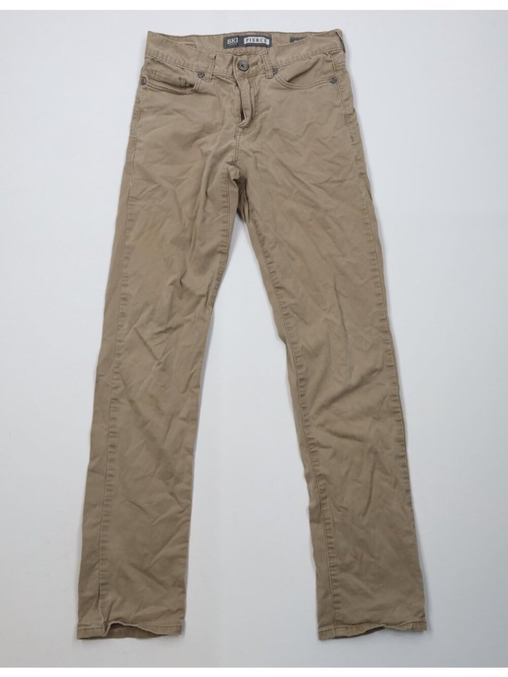 Buckle BKE Womens 26 Distressed Pierce Slim Fit Narrow Leg Chino Pants Brown